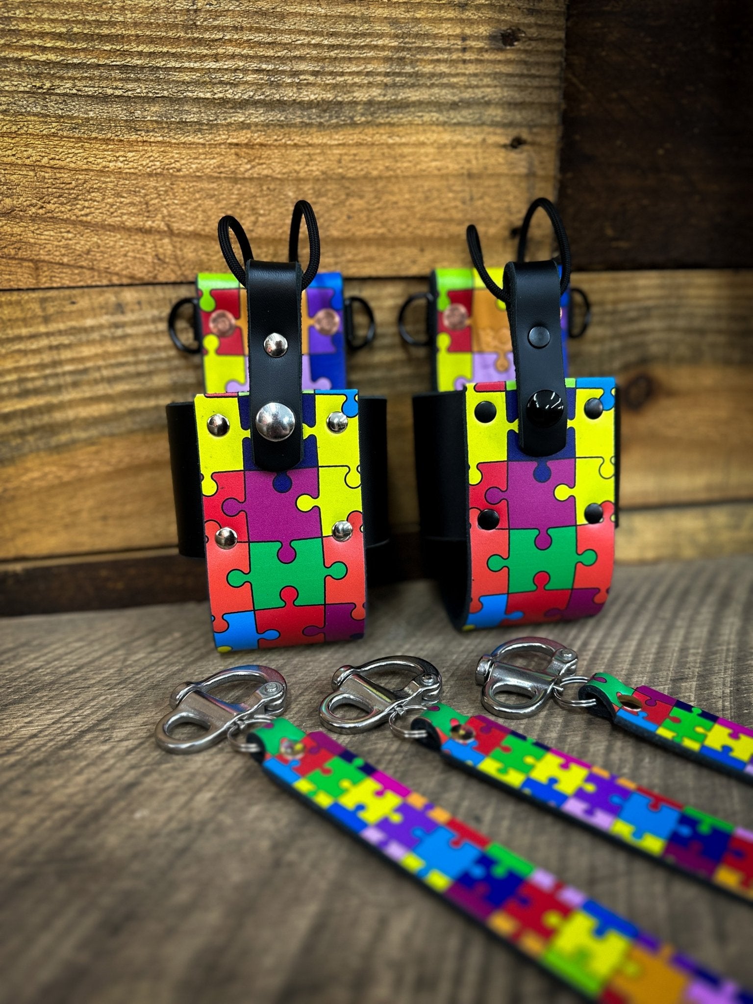 Autism Awareness Universal Radio Bucket – Box 31 Leatherworks