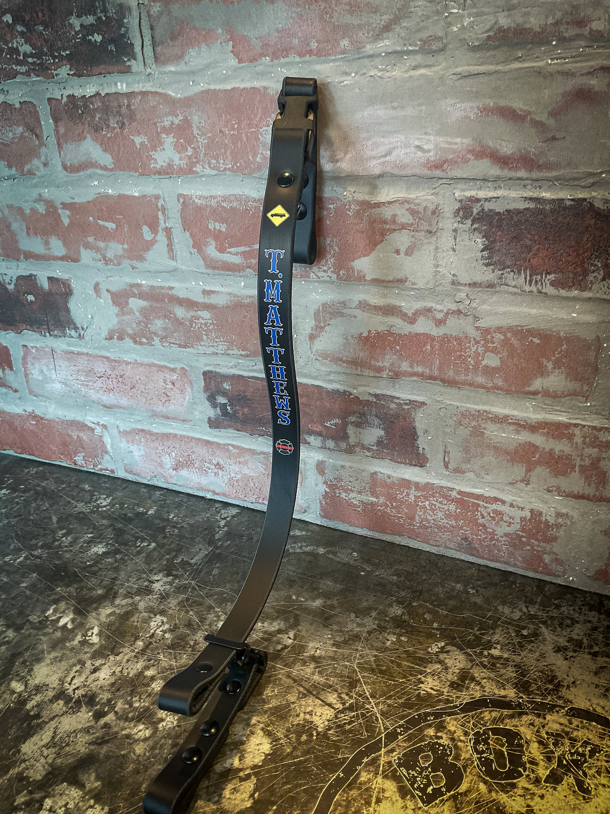 Firefighter Leather Chin Strap – Personalized Hi-Def