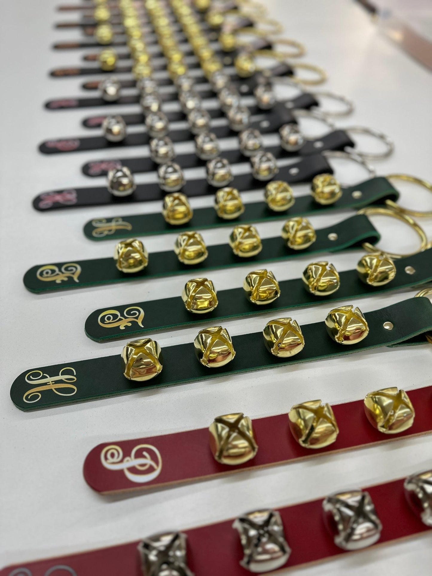 Christmas Sleigh Bells Door Hangers - Box 31 Leatherworks