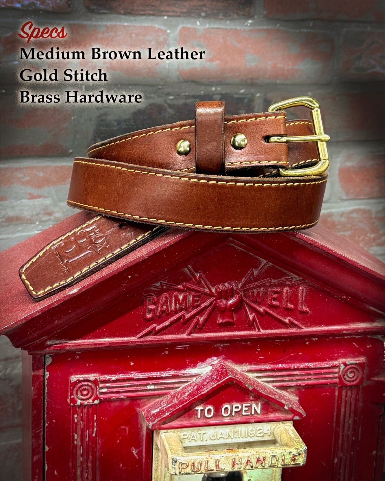Leather Everyday/Duty Belt – Box 31 Leatherworks display picture 2