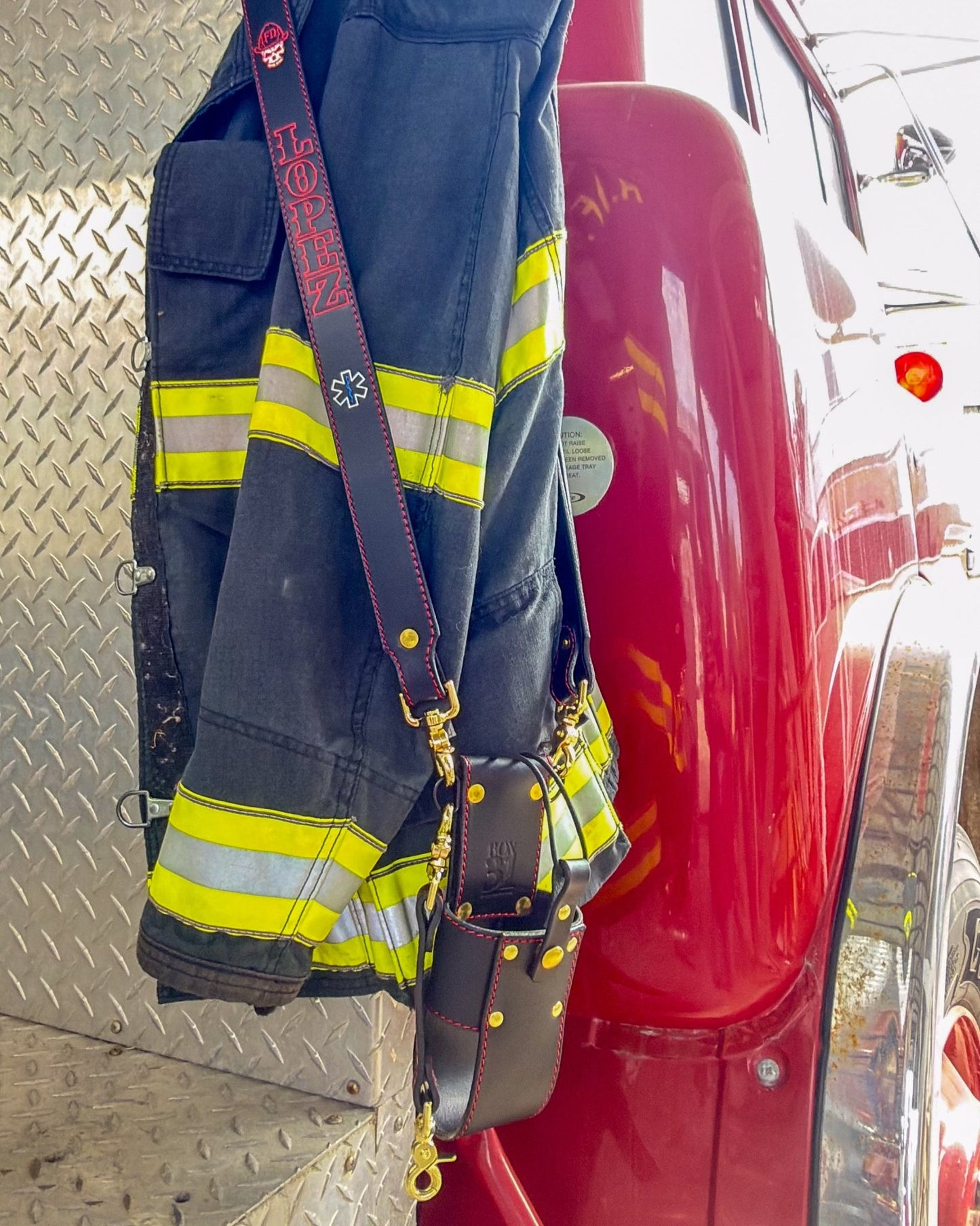 Firefighter Universal Radio Bucket - Box 31 Leatherworks