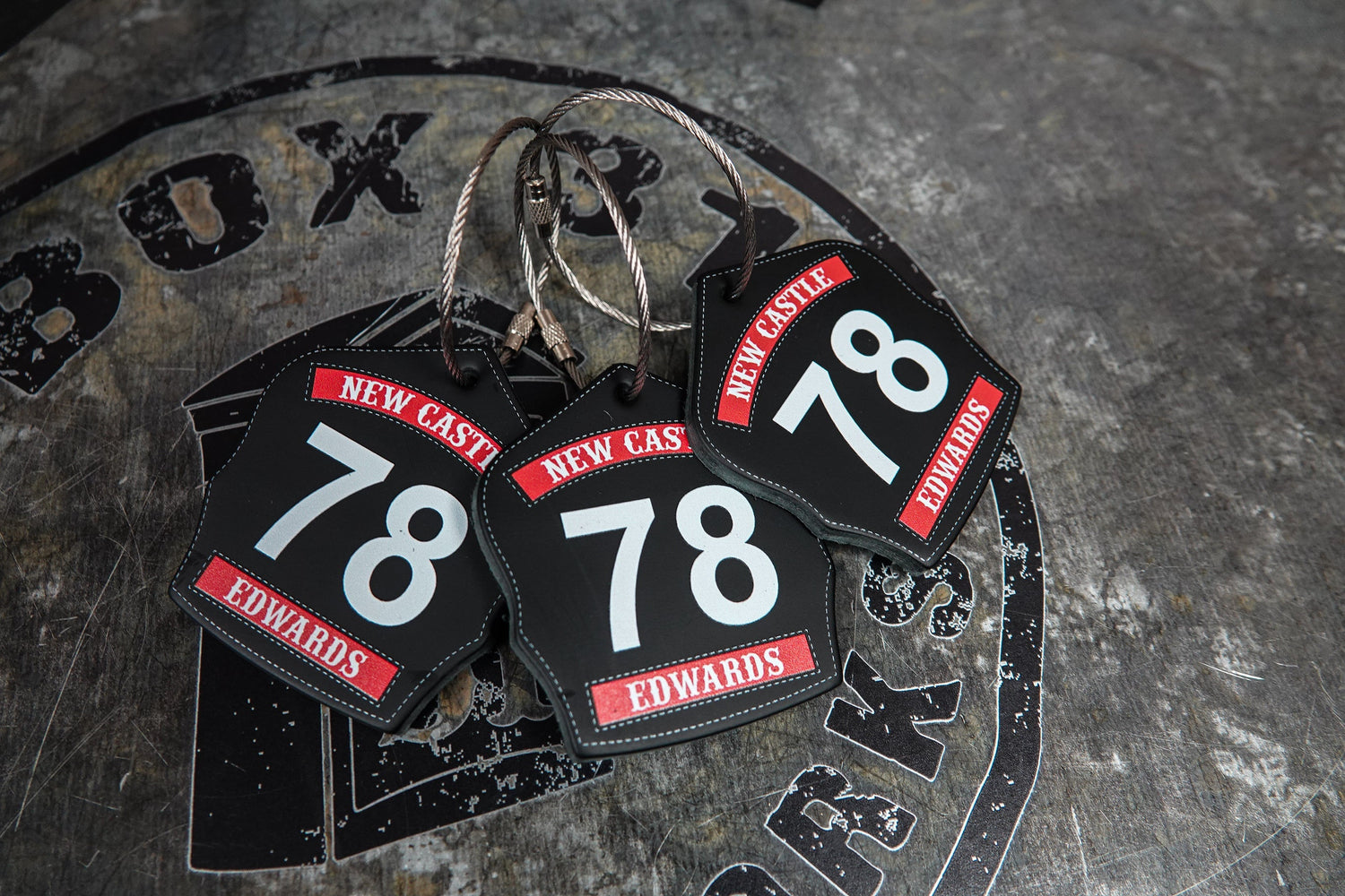 Helmet Front Keychain - Box 31 Leatherworks