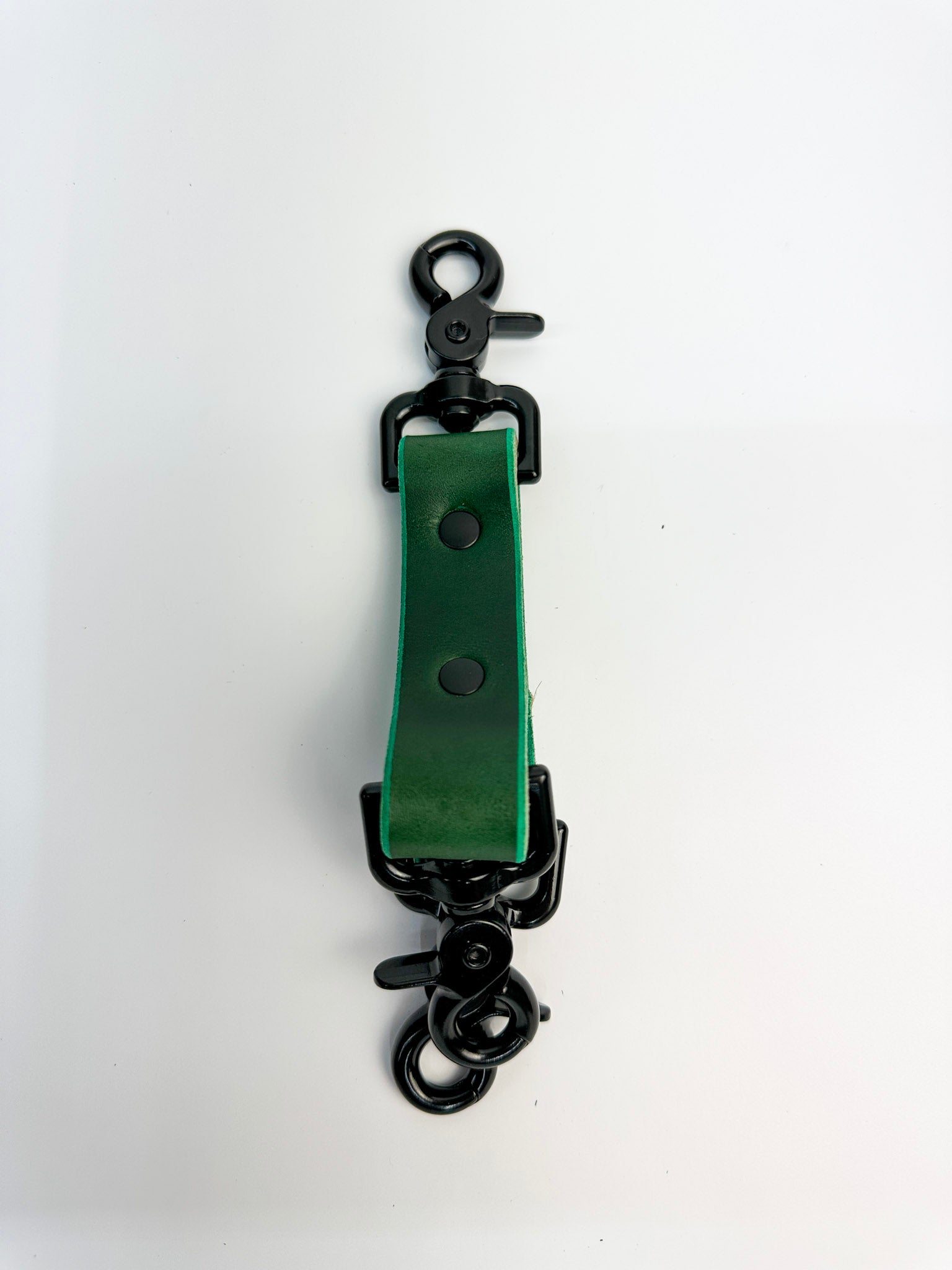 RTS - Box Light Clip - Green Leather w/ Black Hardware