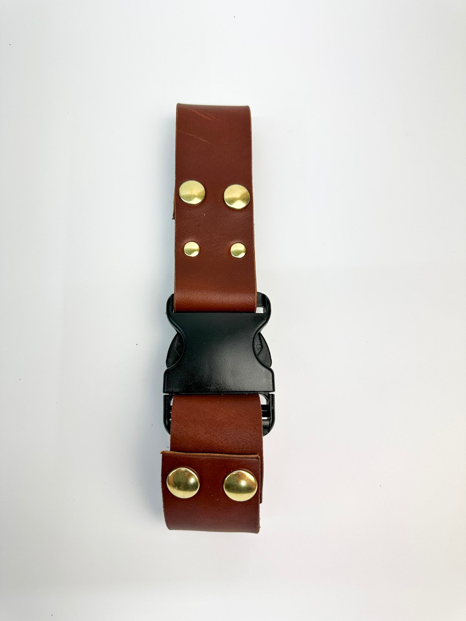 RTS - Box Light Strap - Medium Brown Leather w/ Brass Hardware