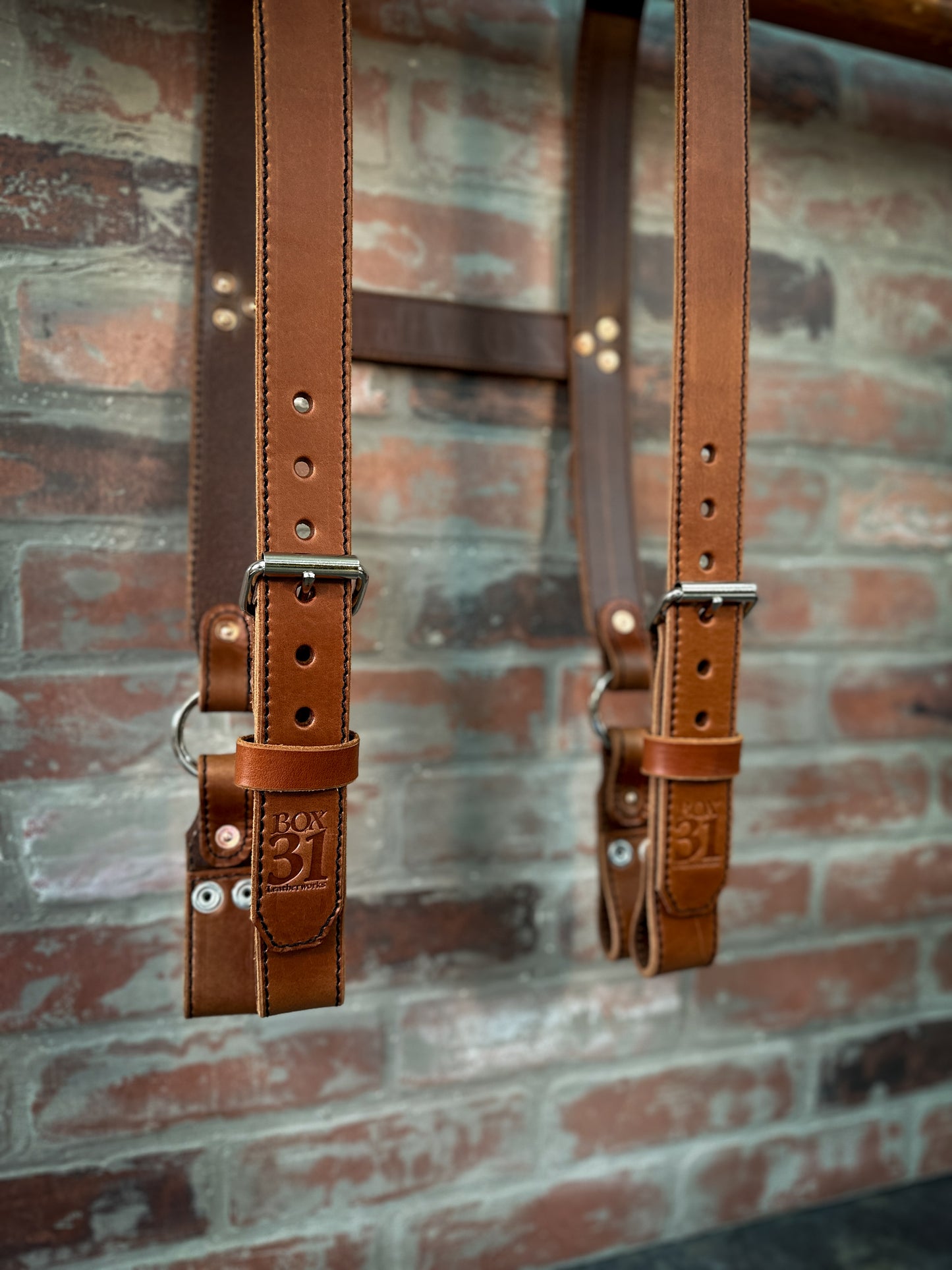 Leather H-Back Suspenders