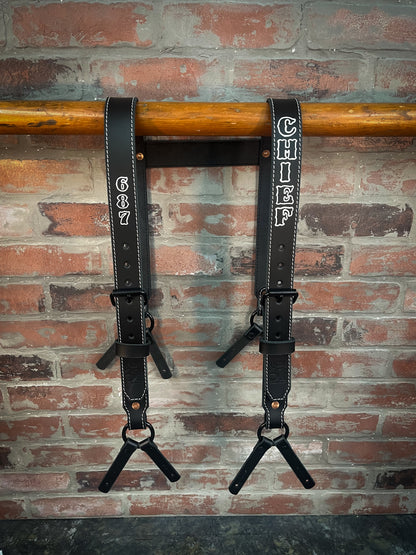 Leather H-Back Suspenders