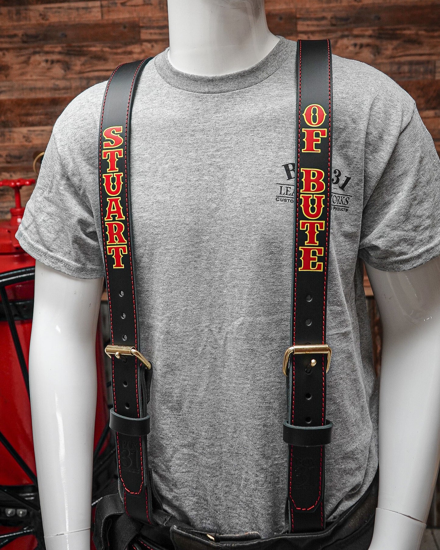 Leather H-Back Suspenders