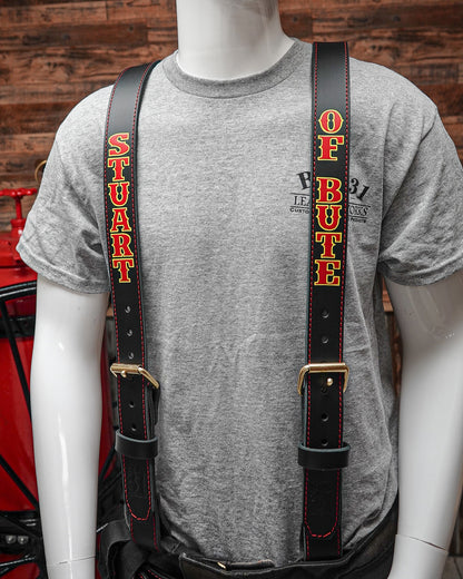Leather H-Back Suspenders