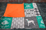 "The Future Firefighter" Blanket - Green and Orange Theme