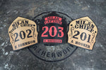 Traditional Shield - Custom Designed Leather Helmet Front