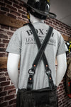 Hosenträger aus Leder mit X-Back-Design