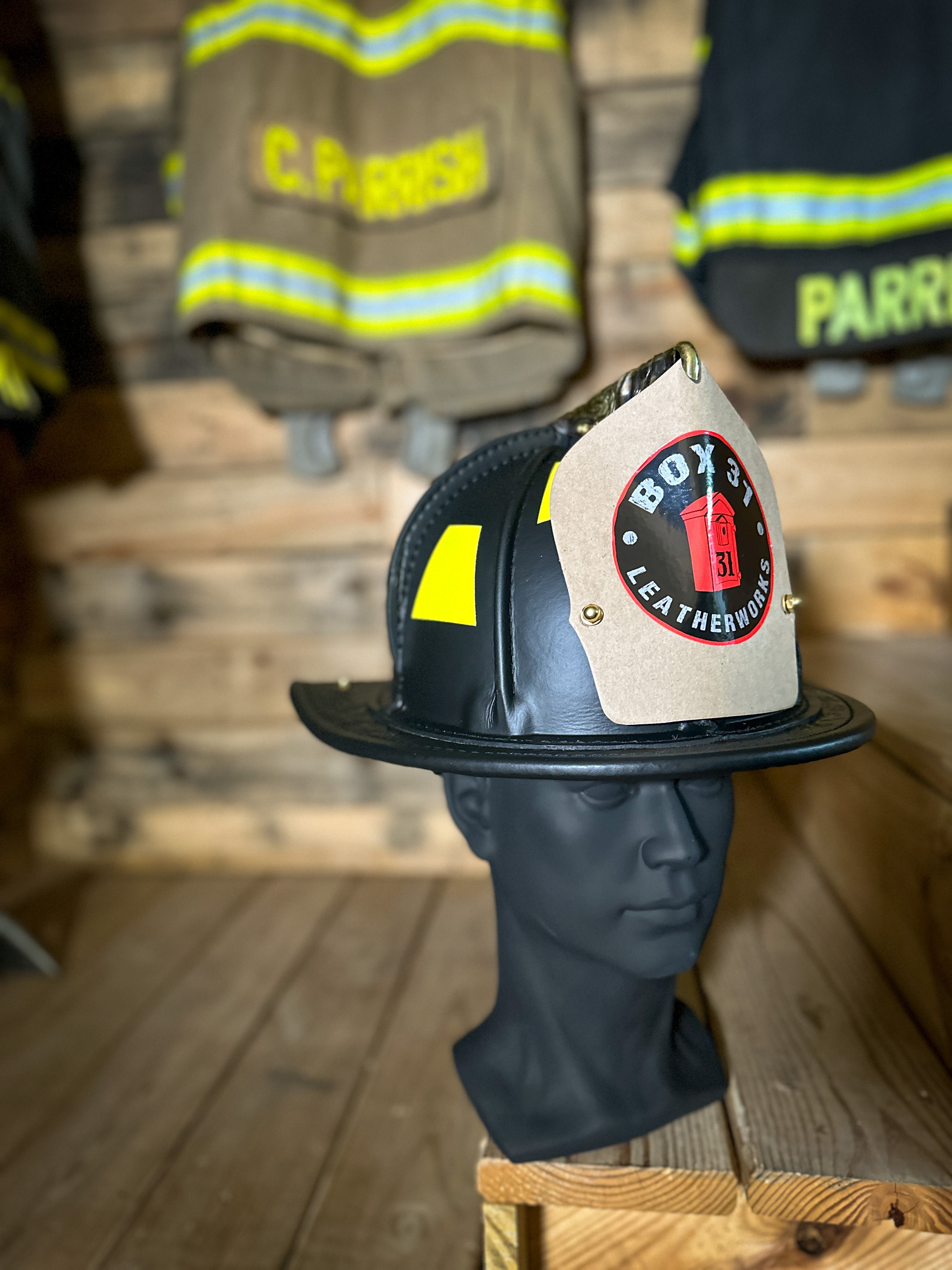 Phenix TL-2  Leather Helmet - Flat Black Phenix Bend (NFPA) with ESS Goggles and Deluxe Leather Comfort Package