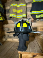 Phenix TL-2  Leather Helmet - Black Boston Bend (OSHA) with Bourkes and Deluxe Leather Comfort Package