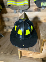 Phenix TL-2  Leather Helmet - Black Boston Bend (OSHA) with Bourkes and Deluxe Leather Comfort Package