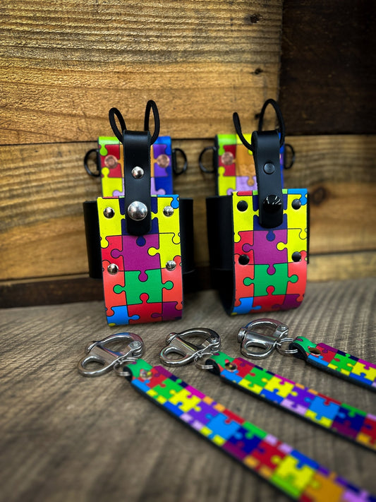 Autism Awareness Universal Radio Bucket - Box 31 Leatherworks