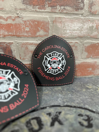 Boston - Style Leather Helmet Front – Fully Custom Design - Box 31 Leatherworks