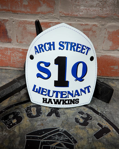 Boston - Style Leather Helmet Front – Fully Custom Design - Box 31 Leatherworks