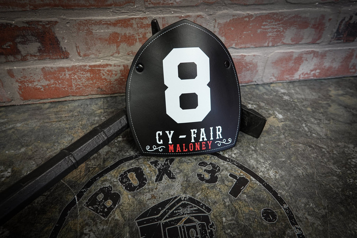 Boston - Style Leather Helmet Front – Fully Custom Design - Box 31 Leatherworks