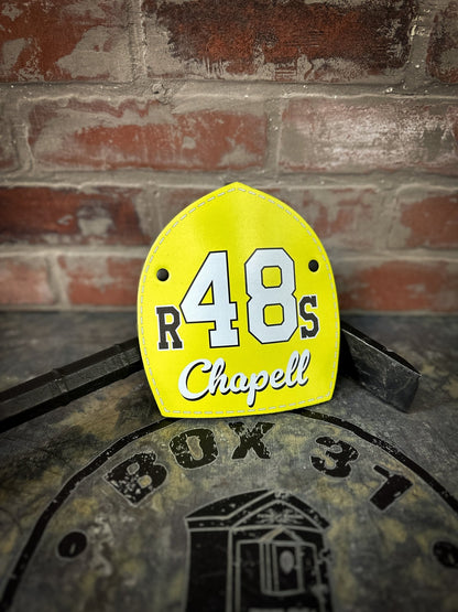 Boston - Style Leather Helmet Front – Fully Custom Design - Box 31 Leatherworks