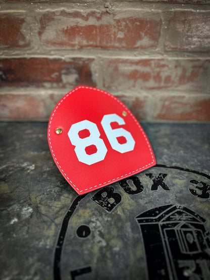Boston Style Leather Helmet Front — Number - Only Edition - Box 31 Leatherworks