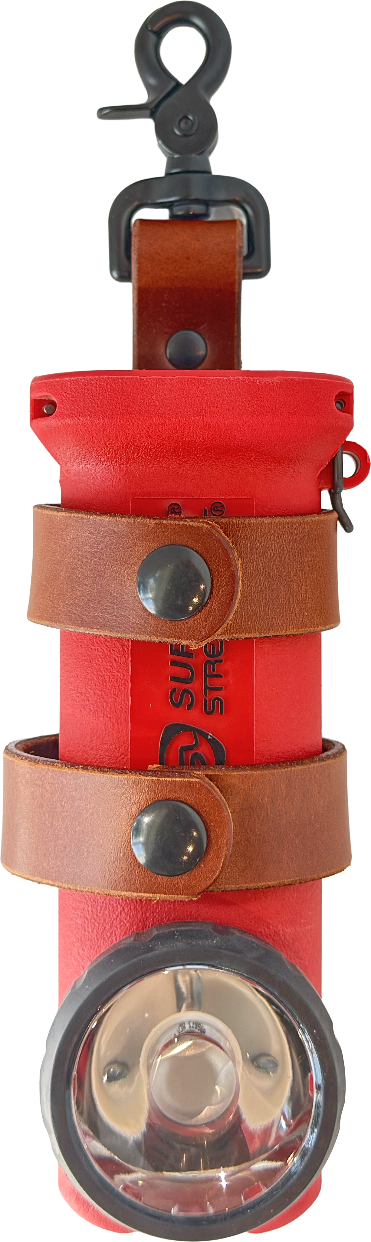 Ready-to-Ship Inverted Leather Flashlight Holder