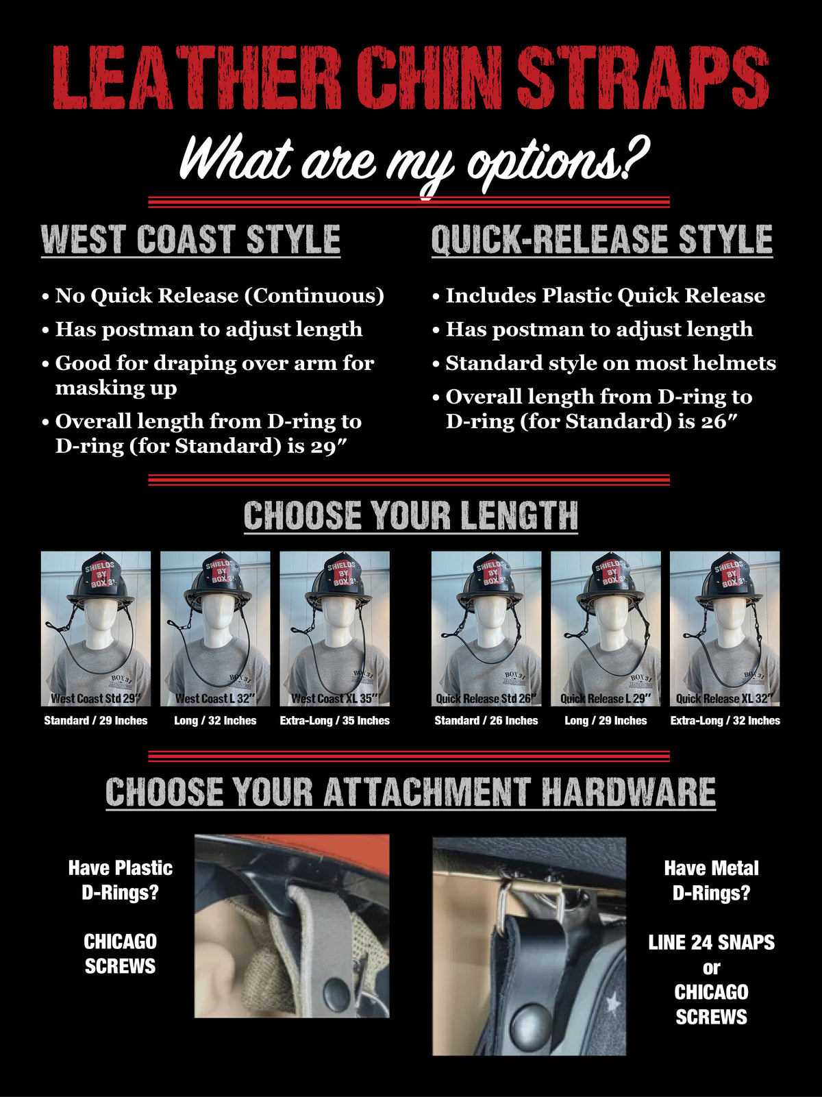Firefighter Leather Chin Straps – Fire Service Edition