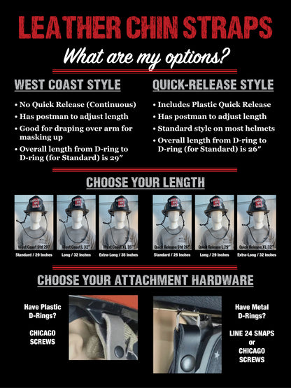 Firefighter Leather Chin Straps – Fire Service Edition