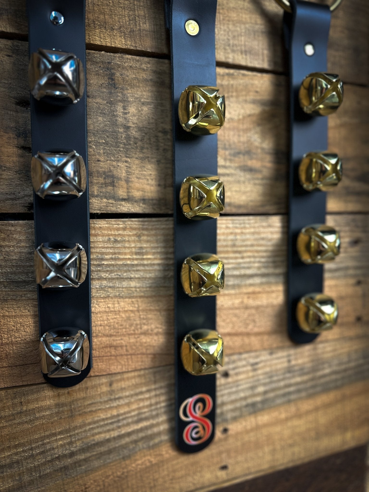 Christmas Sleigh Bells Door Hangers - Box 31 Leatherworks