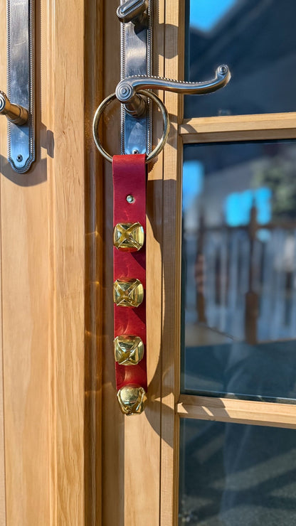 Christmas Sleigh Bells Door Hangers - Box 31 Leatherworks