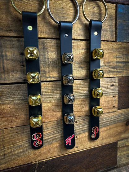 Christmas Sleigh Bells Door Hangers - Box 31 Leatherworks