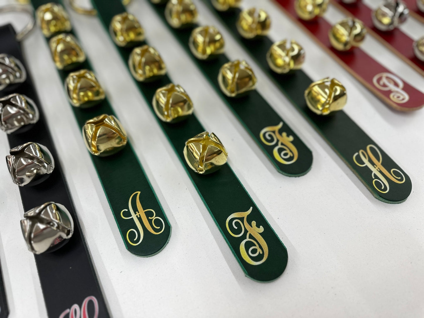 Christmas Sleigh Bells Door Hangers - Box 31 Leatherworks