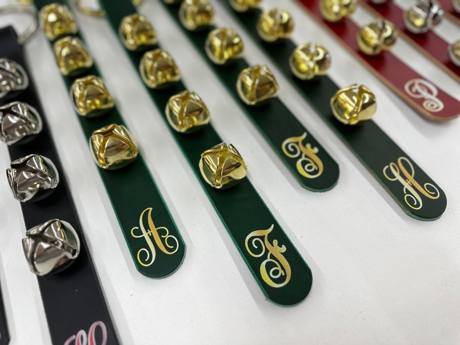 Christmas Sleigh Bells Door Hangers - Box 31 Leatherworks