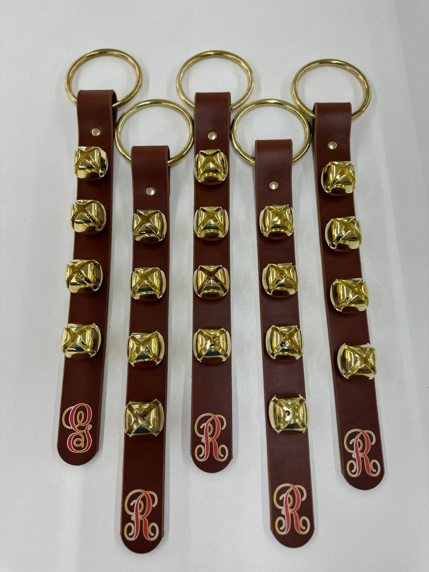 Christmas Sleigh Bells Door Hangers - Box 31 Leatherworks