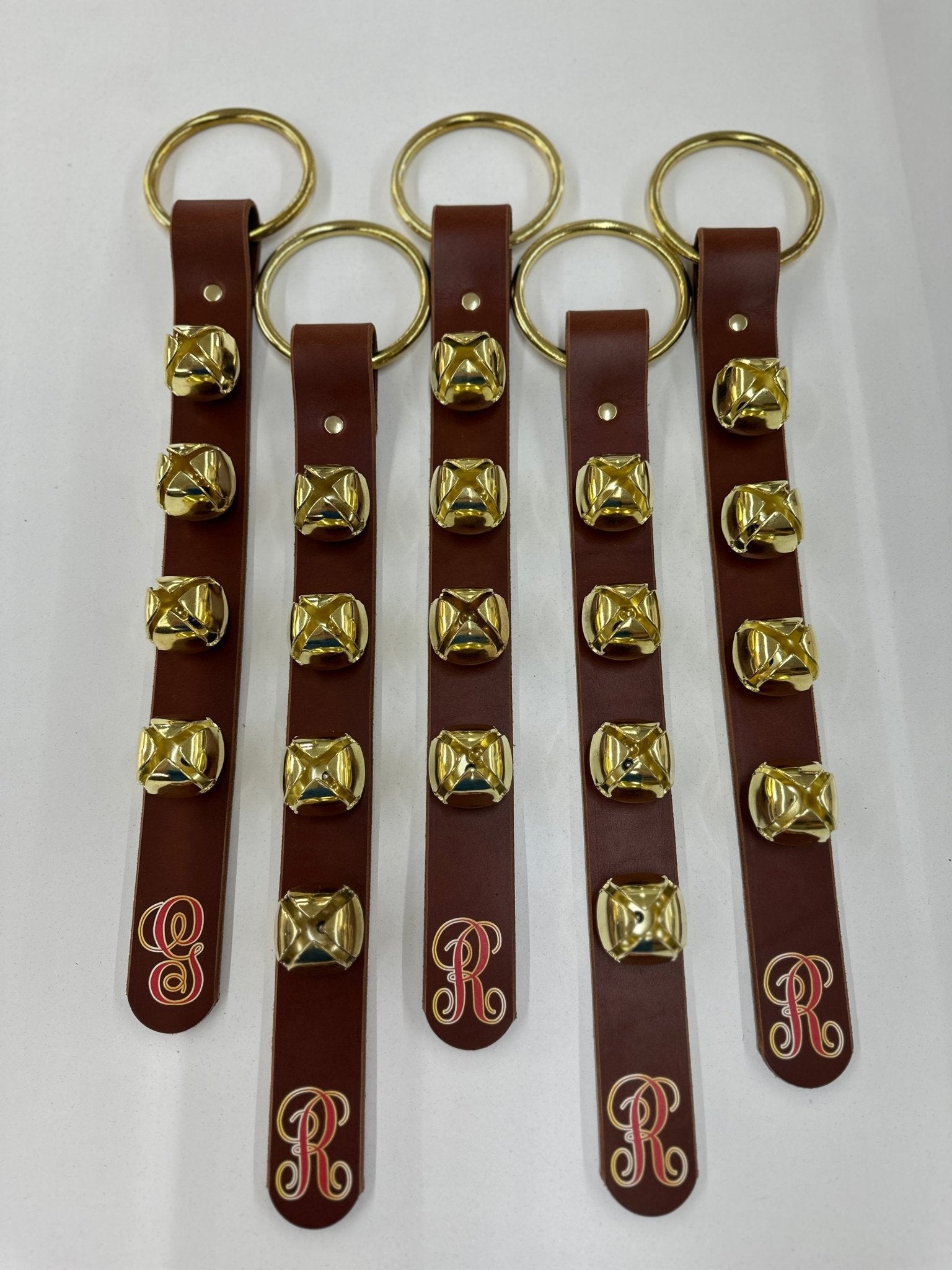 Christmas Sleigh Bells Door Hangers - Box 31 Leatherworks