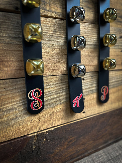 Christmas Sleigh Bells Door Hangers - Box 31 Leatherworks