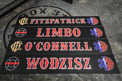 Custom Fire Service Locker Tag – Leather or ABS Plastic Finish - Box 31 Leatherworks