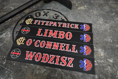 Custom Fire Service Locker Tag – Leather or ABS Plastic Finish - Box 31 Leatherworks