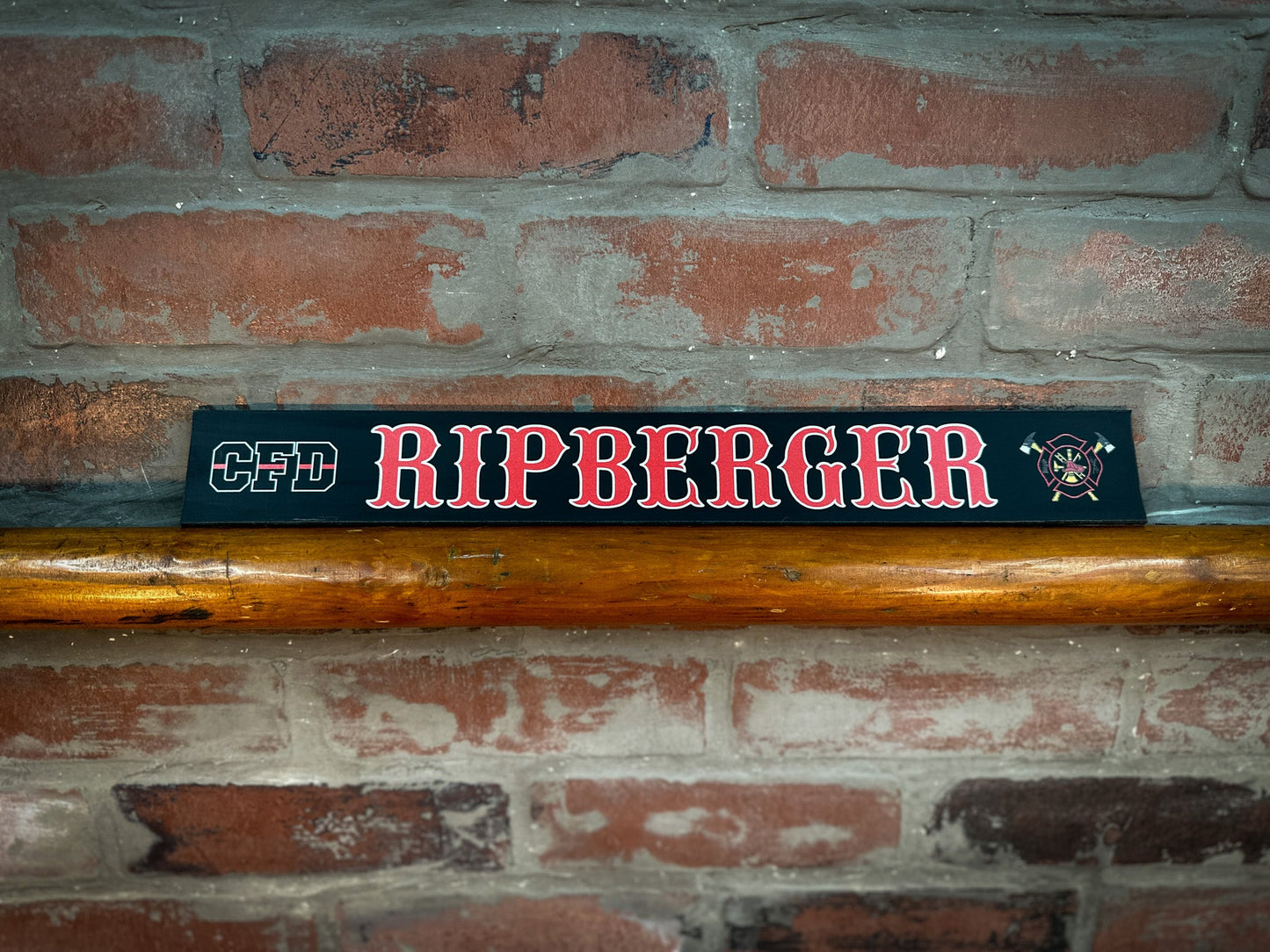 Custom Fire Service Locker Tag – Leather or ABS Plastic Finish - Box 31 Leatherworks