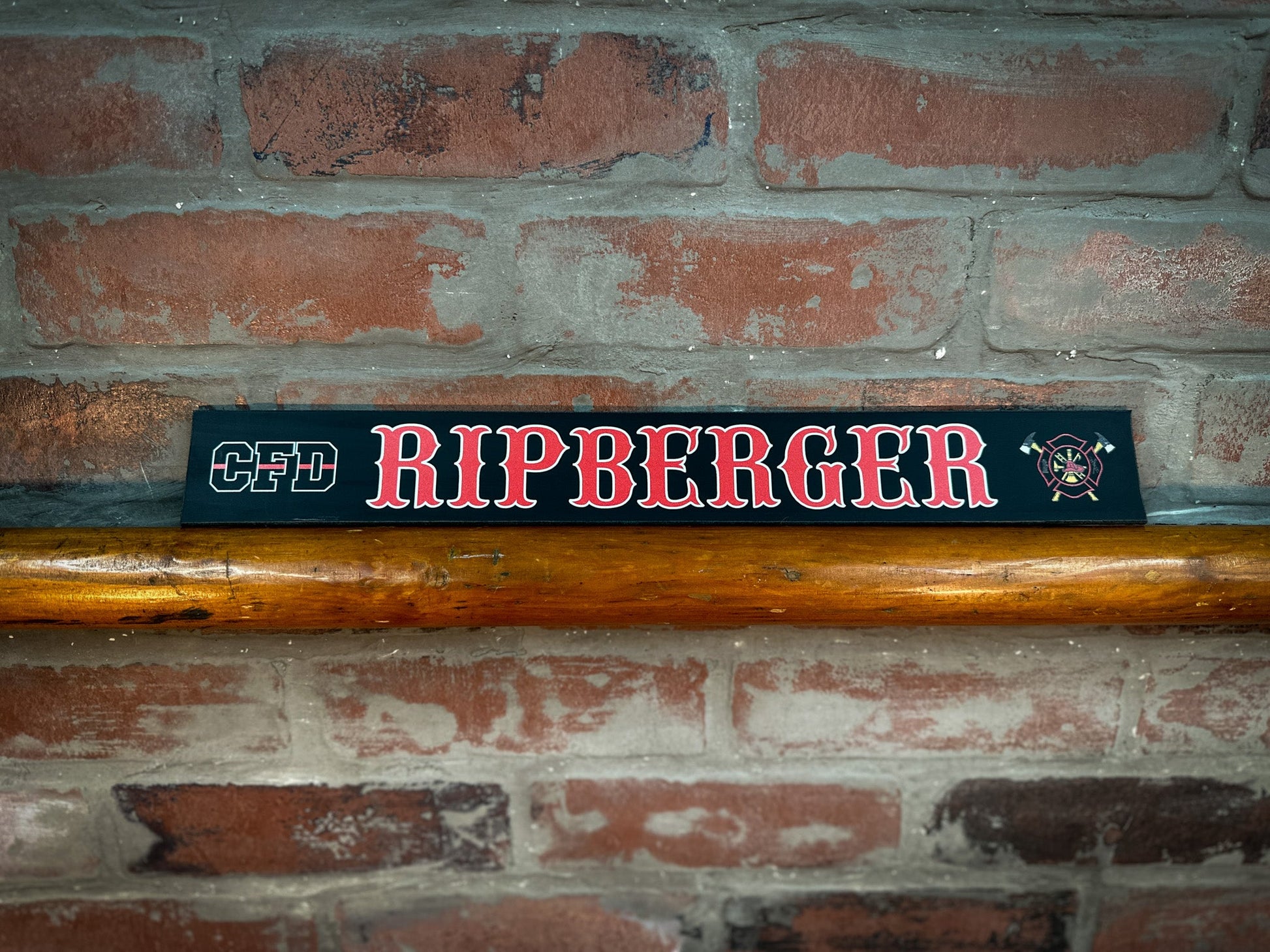 Custom Fire Service Locker Tag – Leather or ABS Plastic Finish - Box 31 Leatherworks