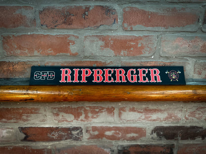 Custom Fire Service Locker Tag – Leather or ABS Plastic Finish - Box 31 Leatherworks