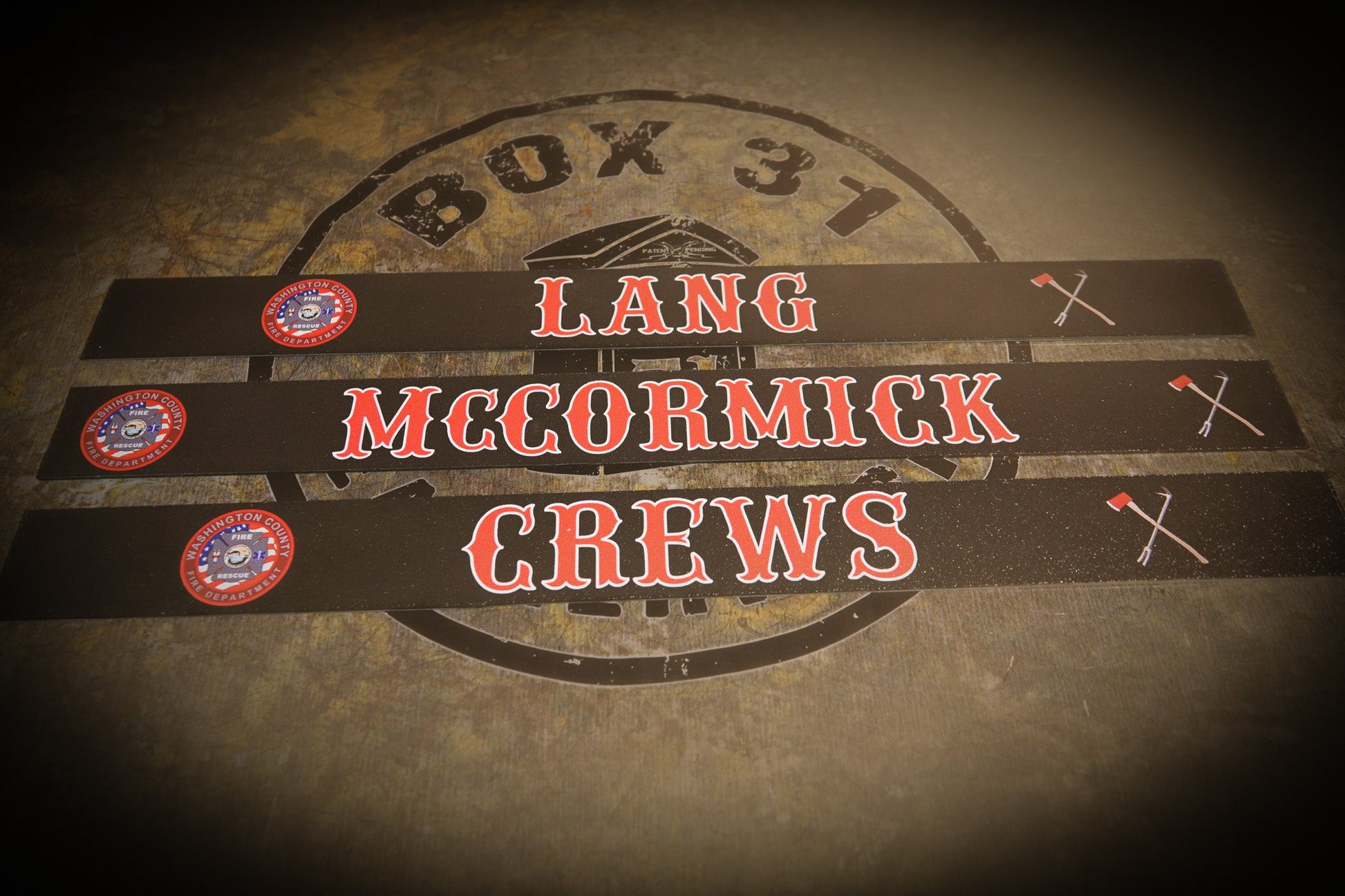 Custom Fire Service Locker Tag – Leather or ABS Plastic Finish - Box 31 Leatherworks