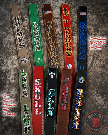 Custom Firefighter Radio Strap – Hand Painted Leather Radio Strap - Box 31 Leatherworks