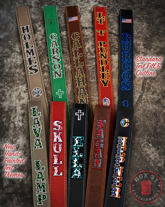 Custom Firefighter Radio Strap – Hand Painted Leather Radio Strap - Box 31 Leatherworks