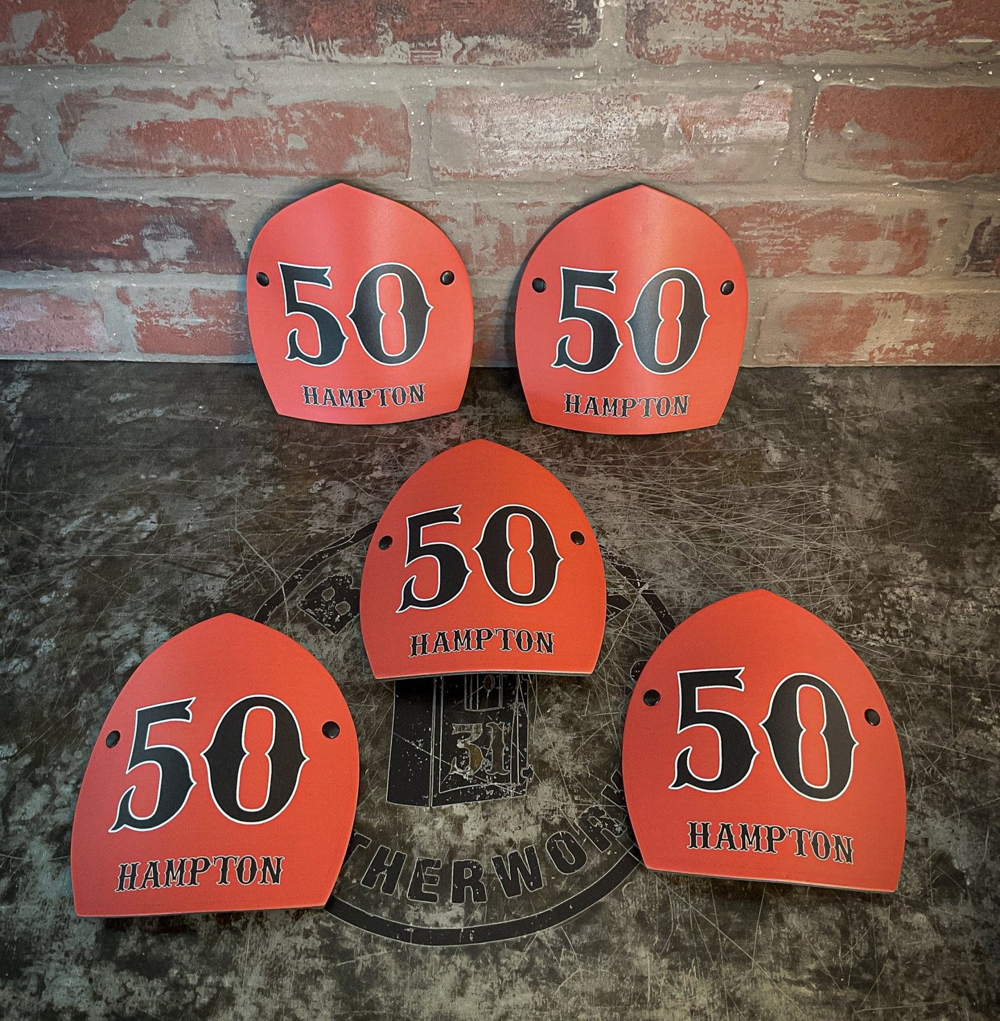 Firefighter Boston Style Leather Helmet Front – Name & Number Edition - Box 31 Leatherworks