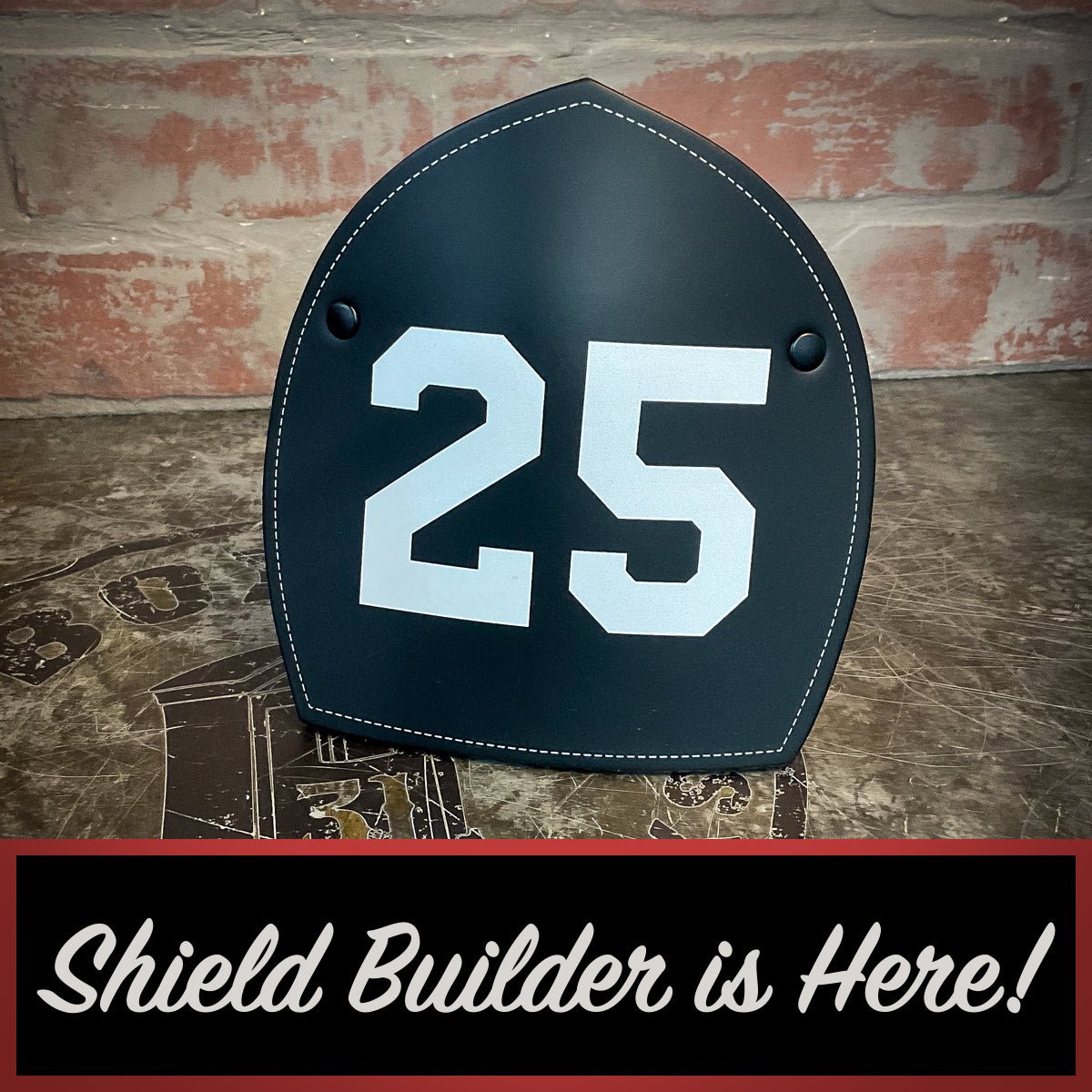 Firefighter Boston Style Leather Helmet Front – Number - Only Edition - Box 31 Leatherworks