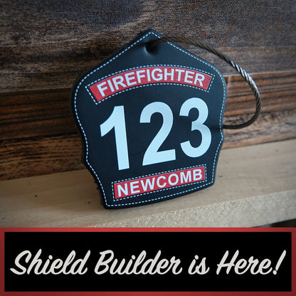 Firefighter Helmet Front Keychain - Box 31 Leatherworks