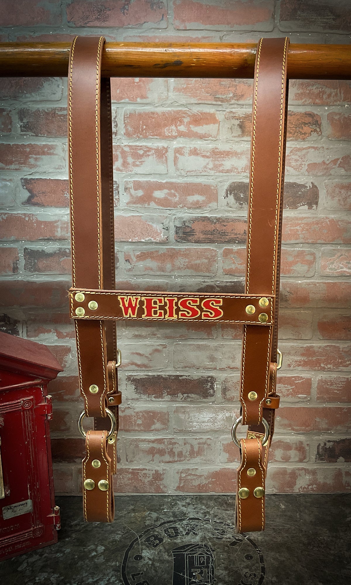 Firefighter Leather H - Back Suspenders - Box 31 Leatherworks