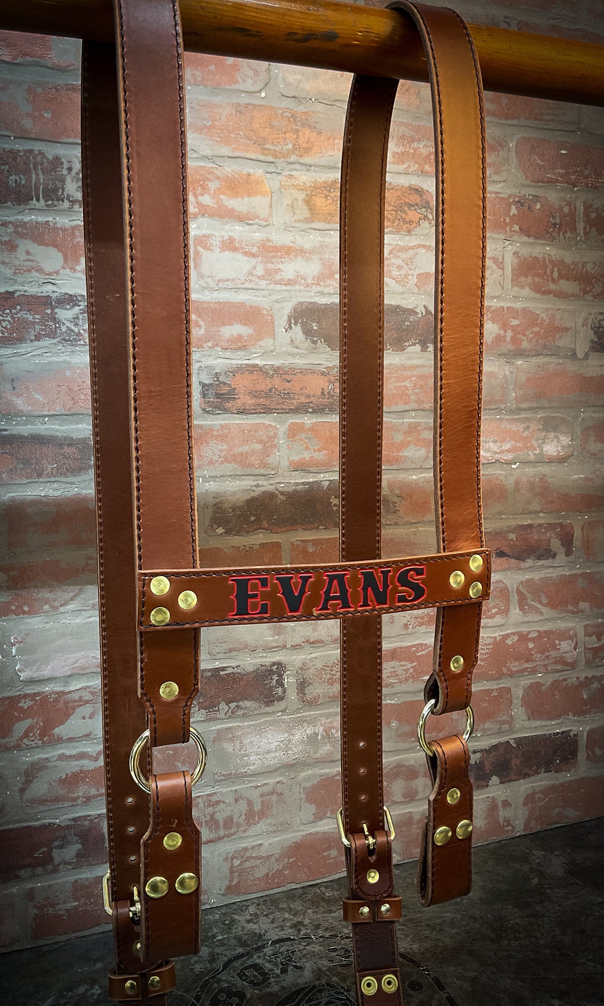 Firefighter Leather H - Back Suspenders - Box 31 Leatherworks
