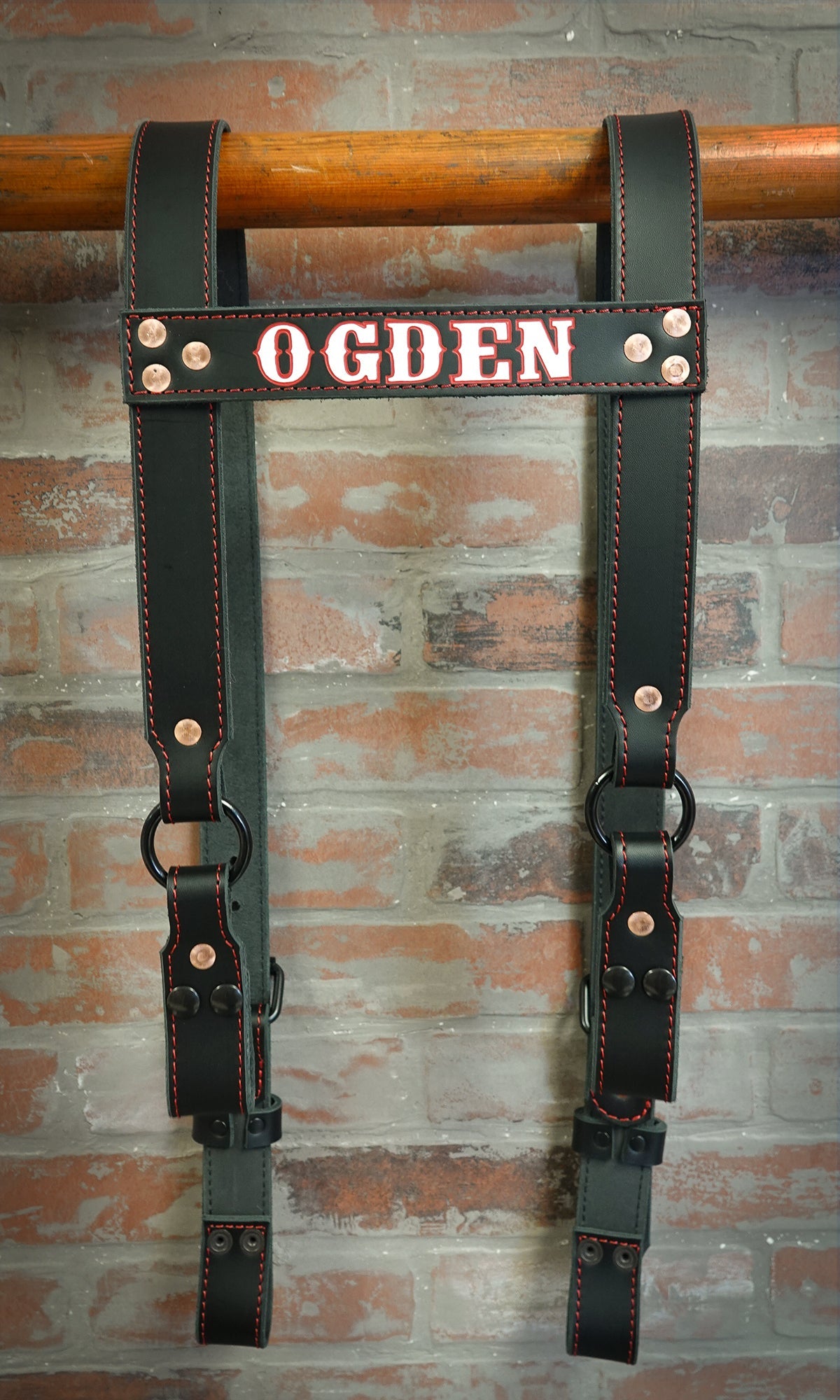 Firefighter Leather H - Back Suspenders - Box 31 Leatherworks