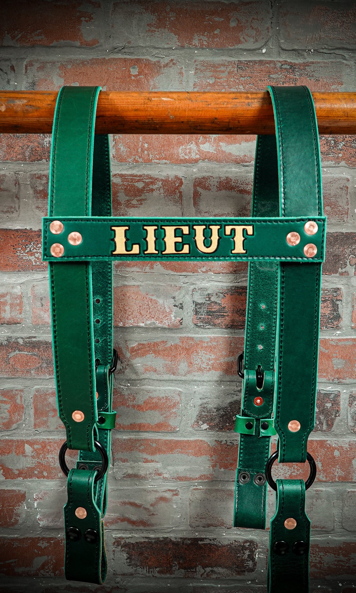 Firefighter Leather H - Back Suspenders - Box 31 Leatherworks